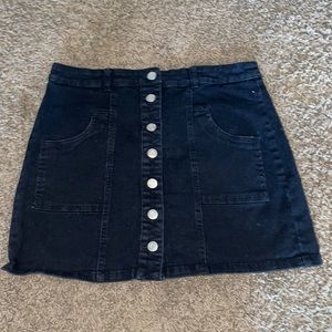 black jean skirt!